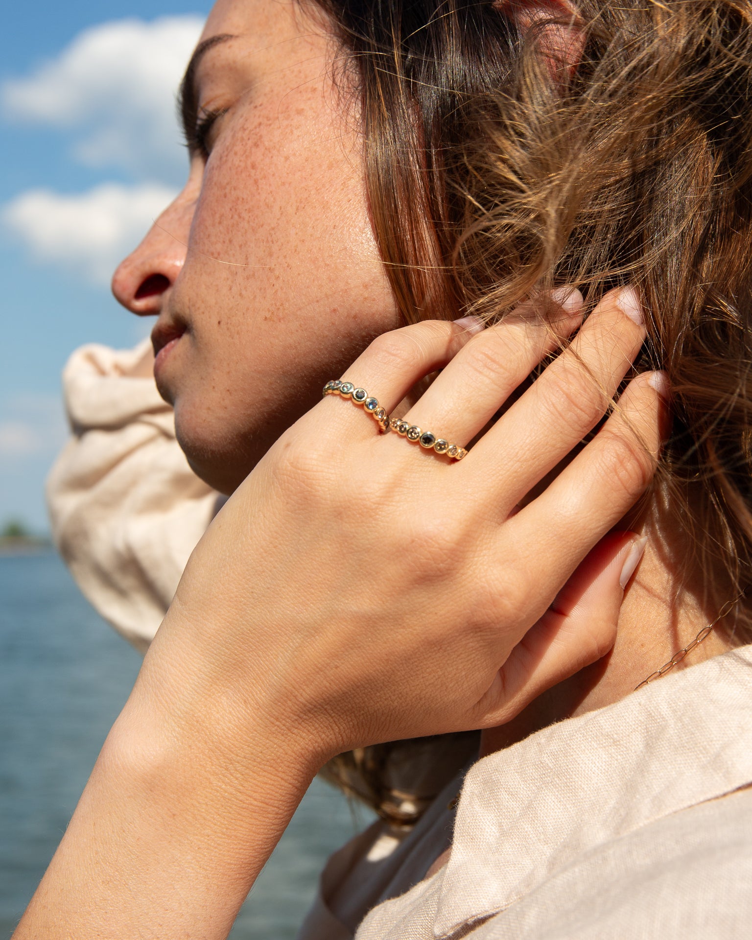 Selene Ring, Ocean Sapphire