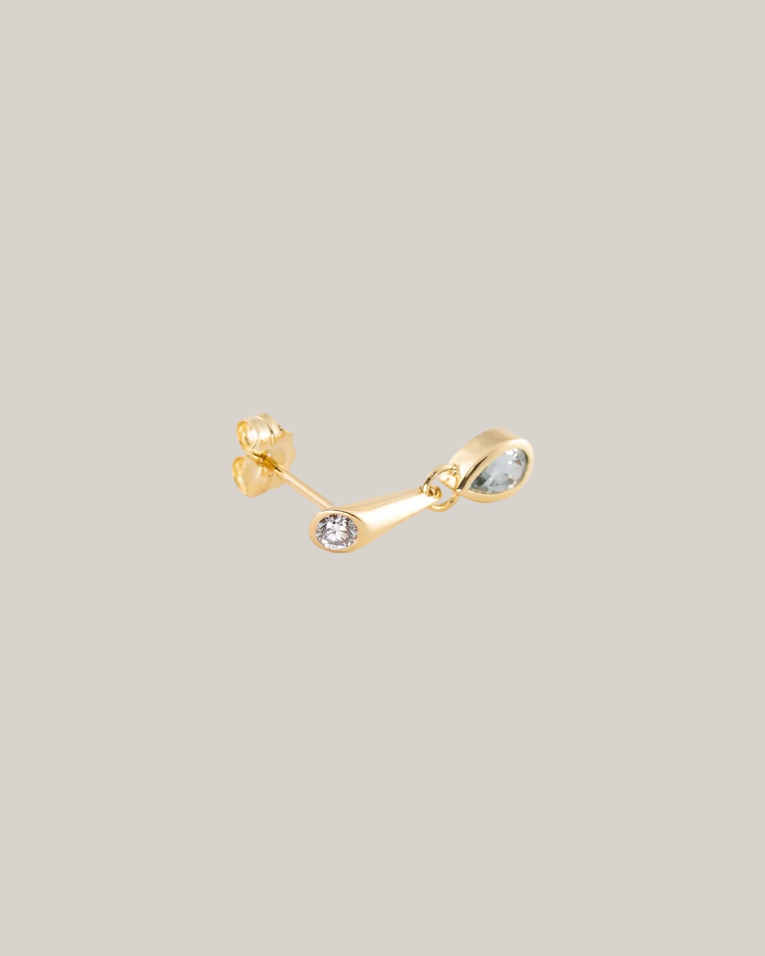 Cove Drop Earrings, Pear Sapphire