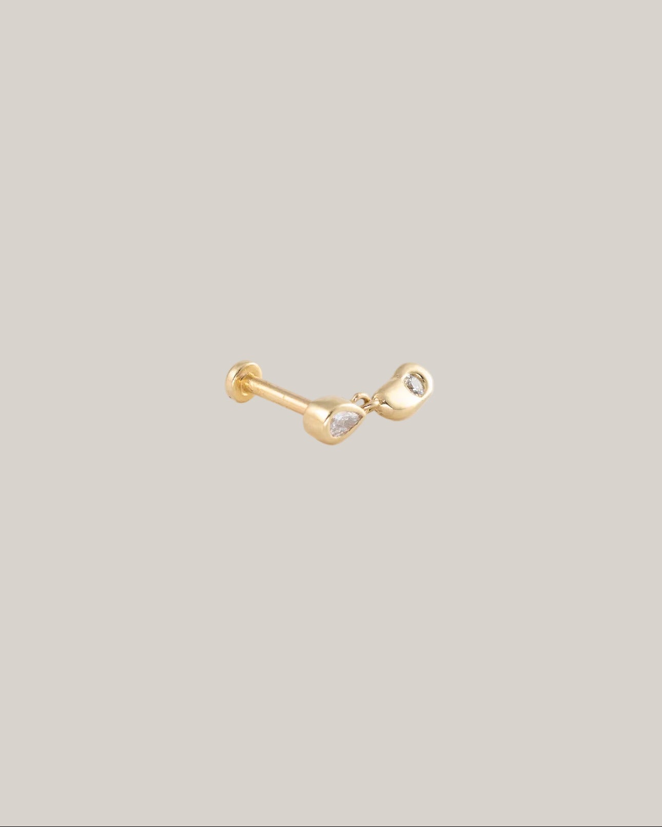 Baby Cairn Stud, Pear Diamond