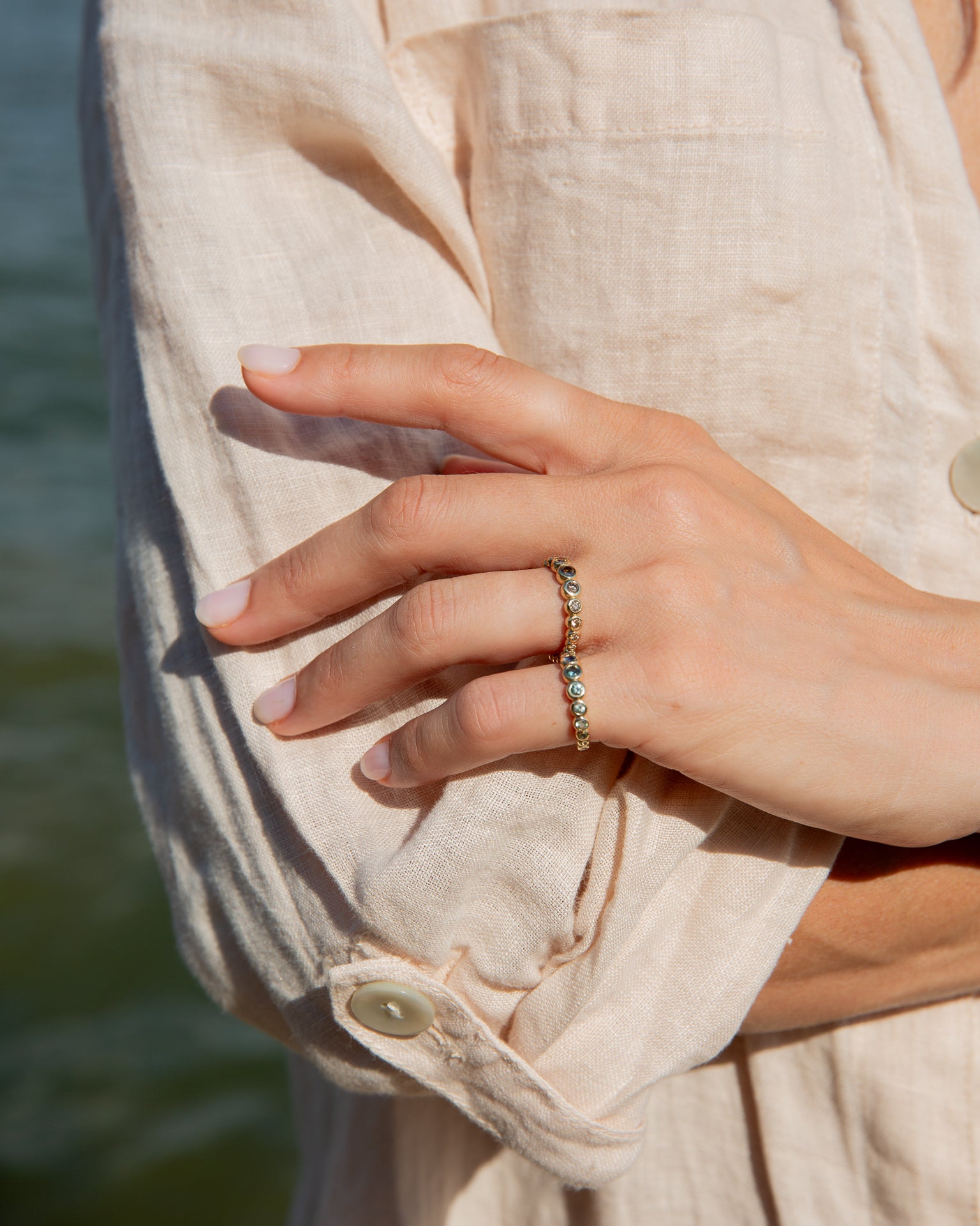 Selene Ring, Ocean Sapphire