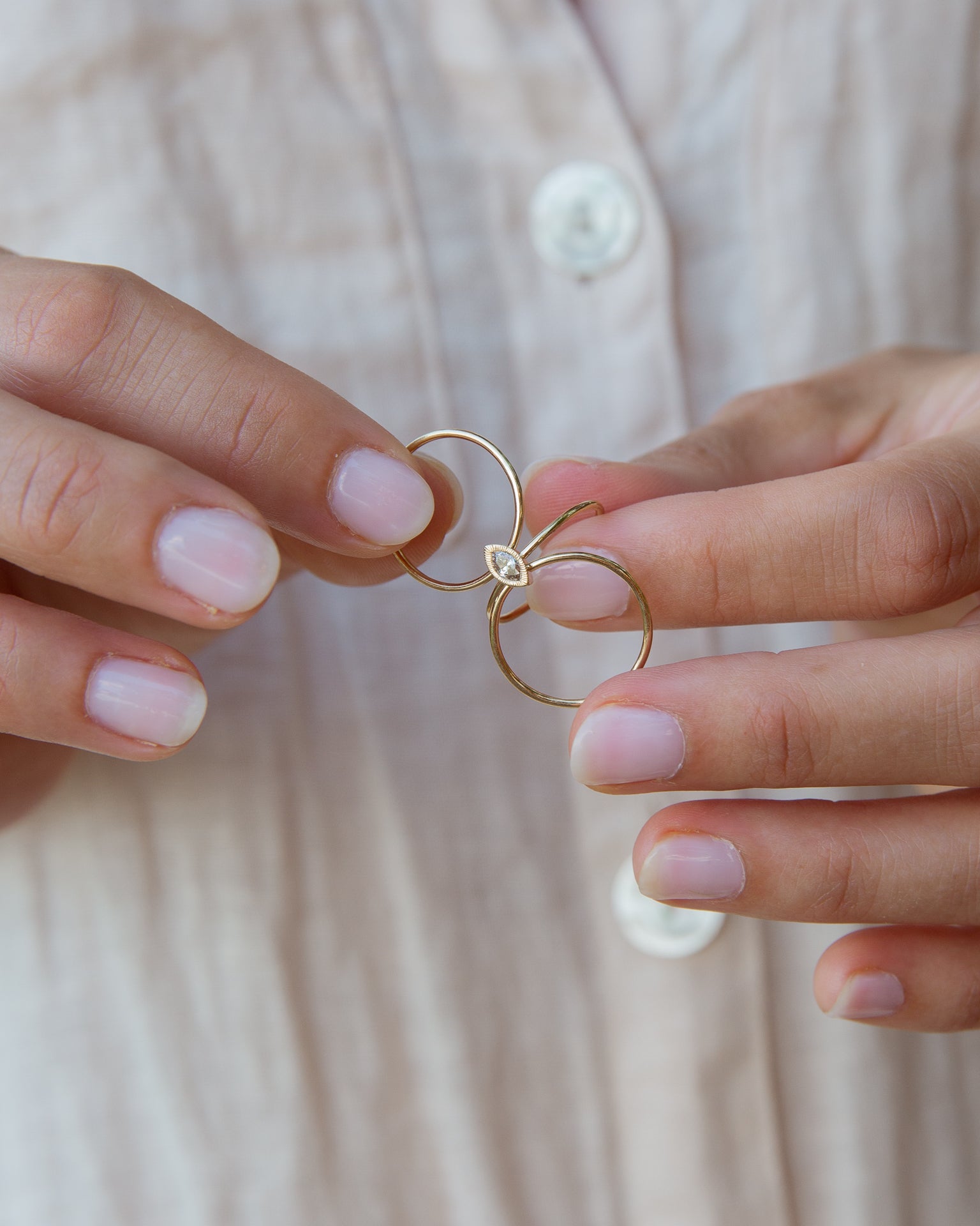 Marquise Nexus Ring, Champage