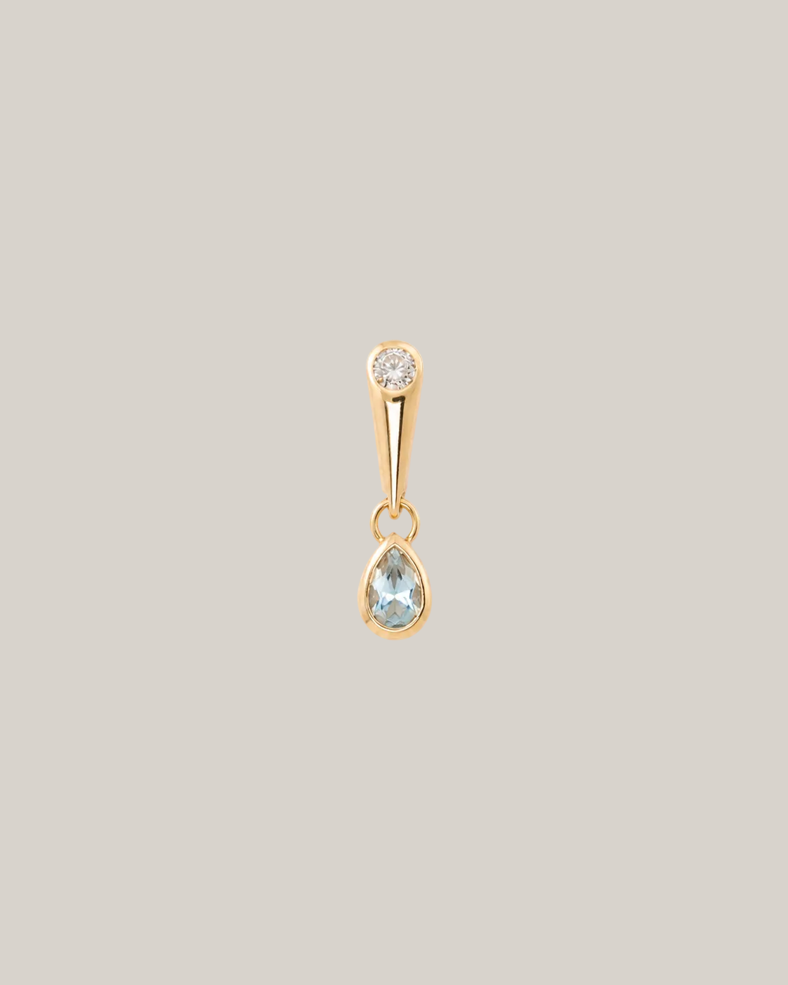 Cove Drop Earrings, Pear Sapphire