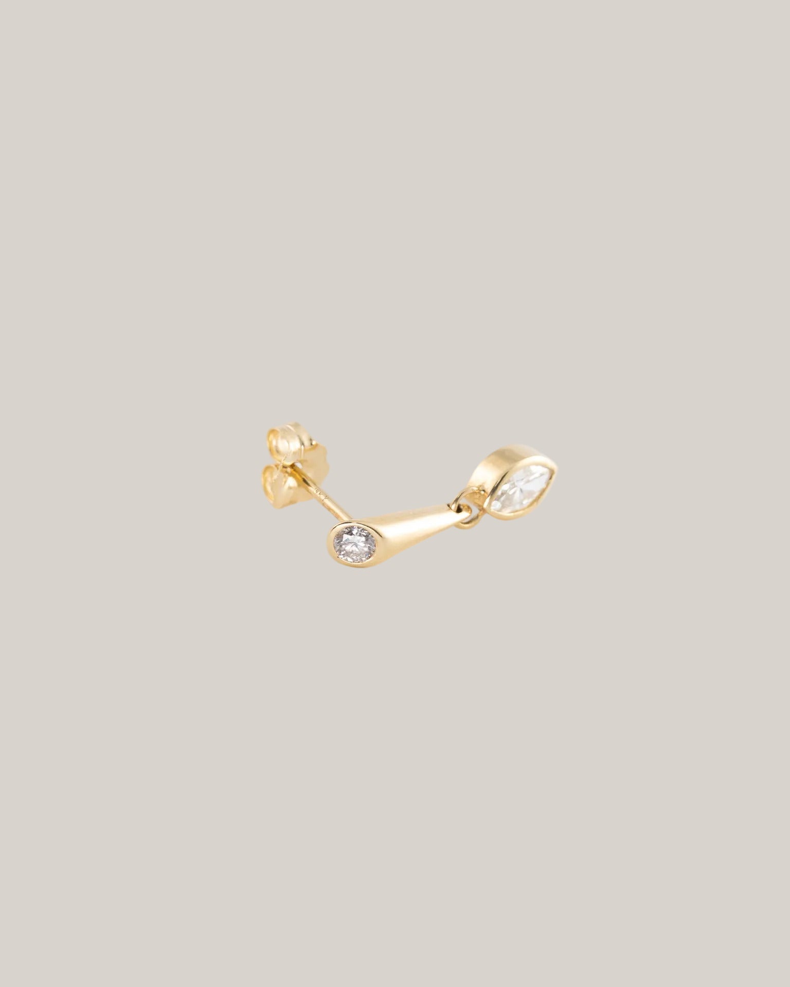 Cove Drop Earrings, Marquise Diamond