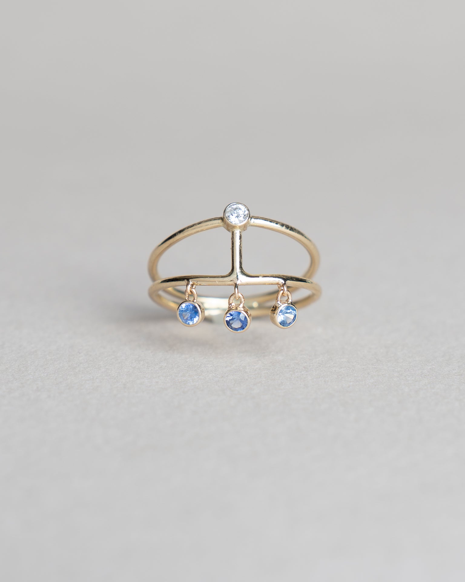 Sapphire Dewdrop Ring