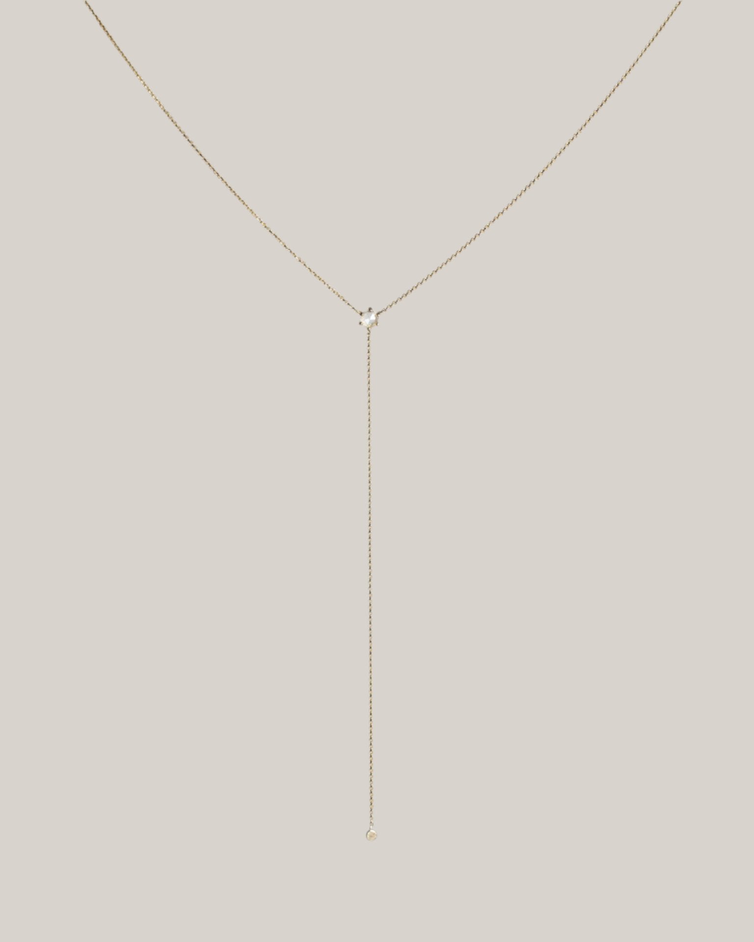 Rose Cut Lariat Necklace