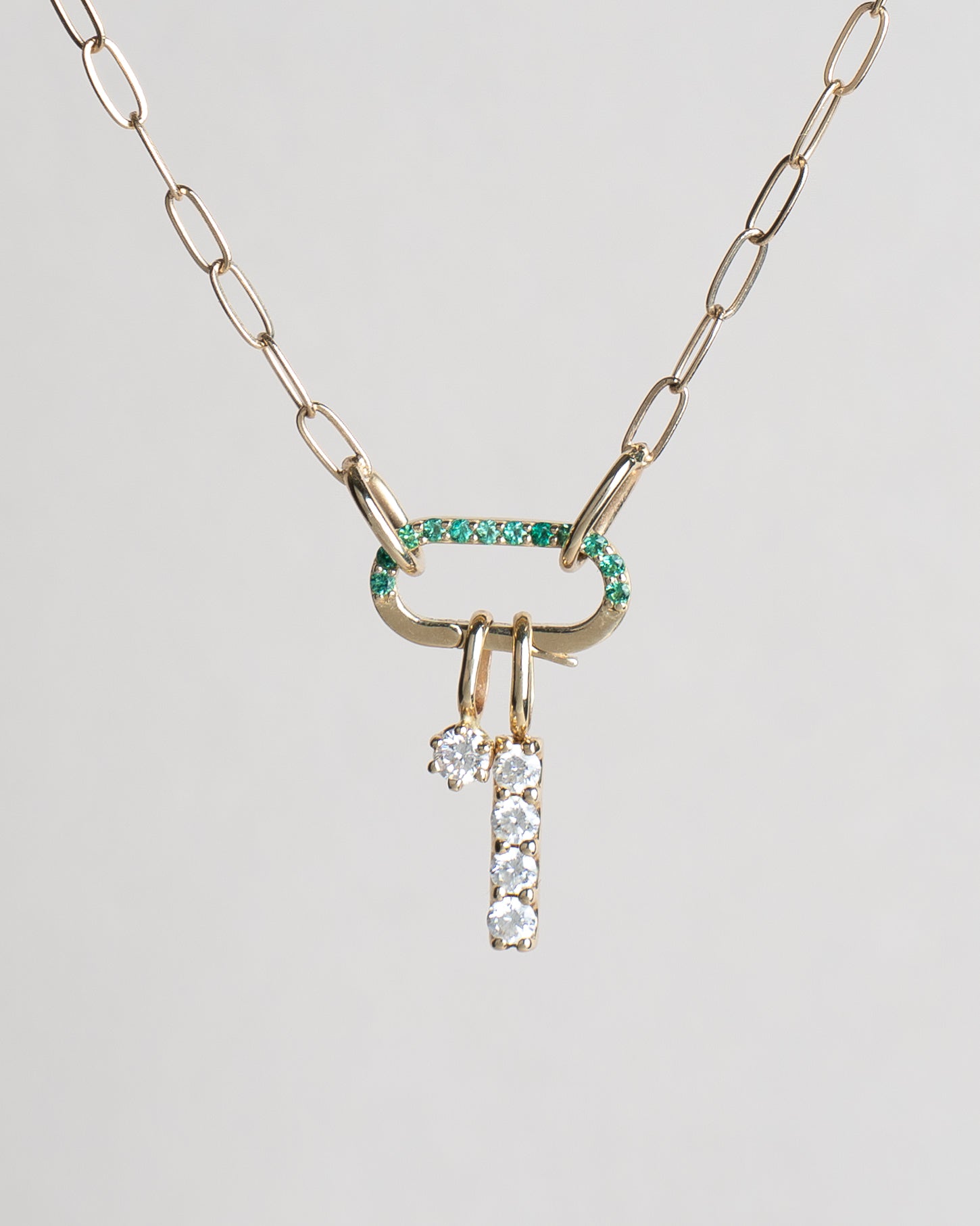 Emerald Terra Charm Necklace