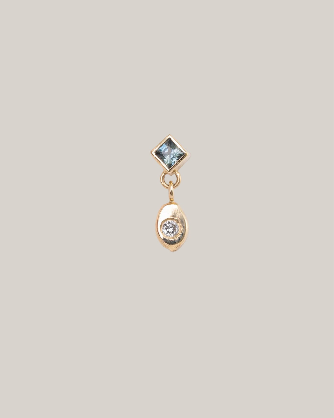 Baby Cairn Stud, Square Sapphire