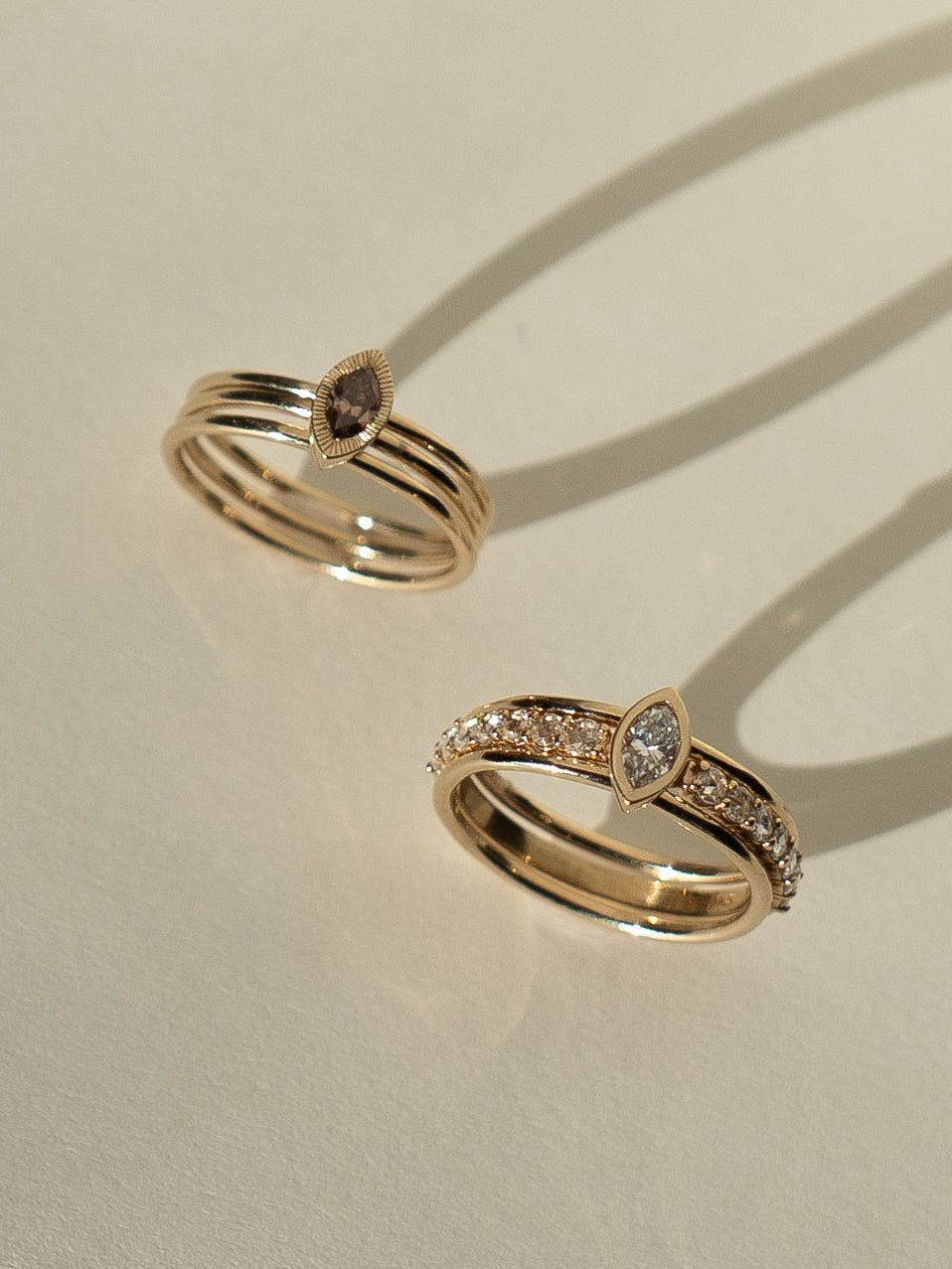 Marquise Nexus Ring, Cognac