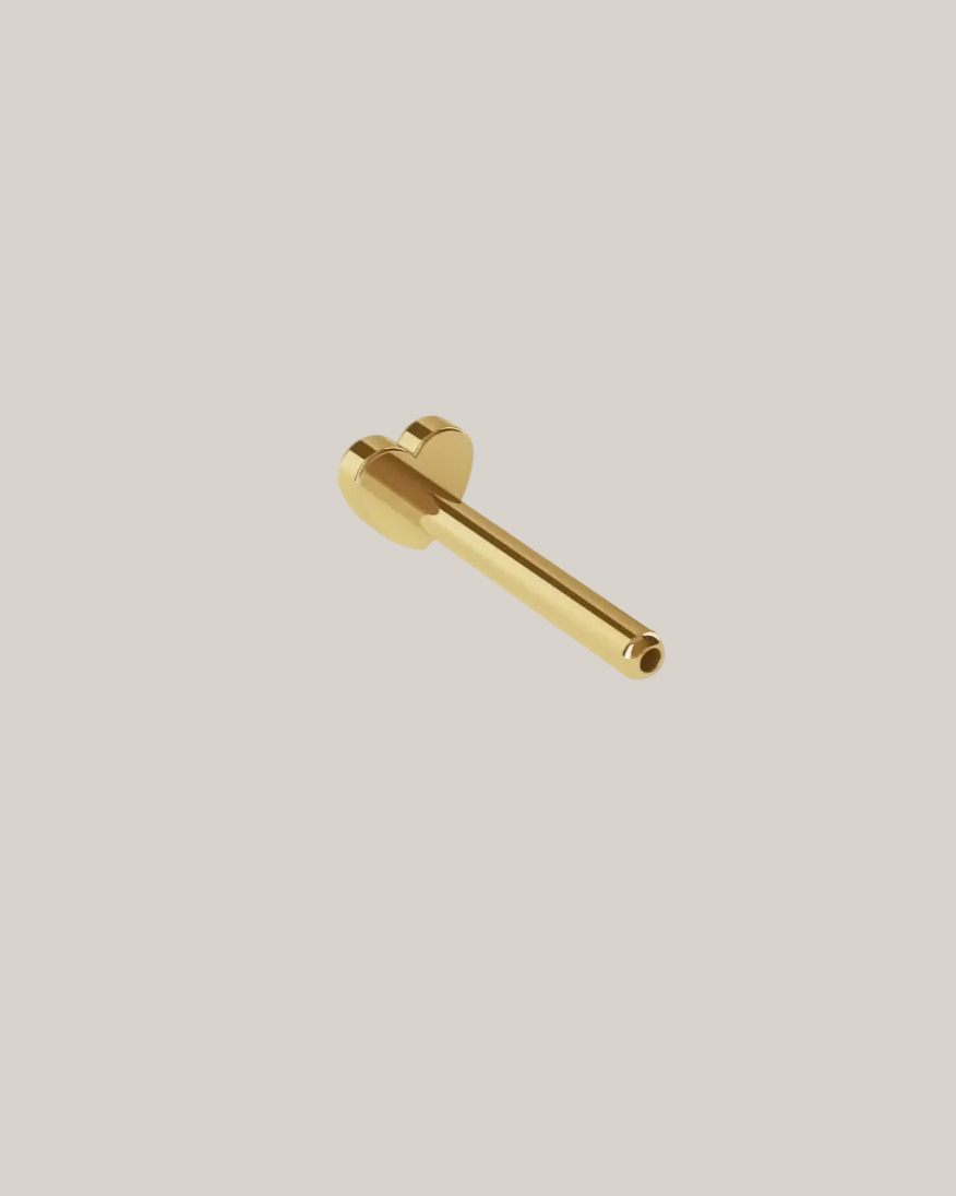 Flat Back Heart Stud Post