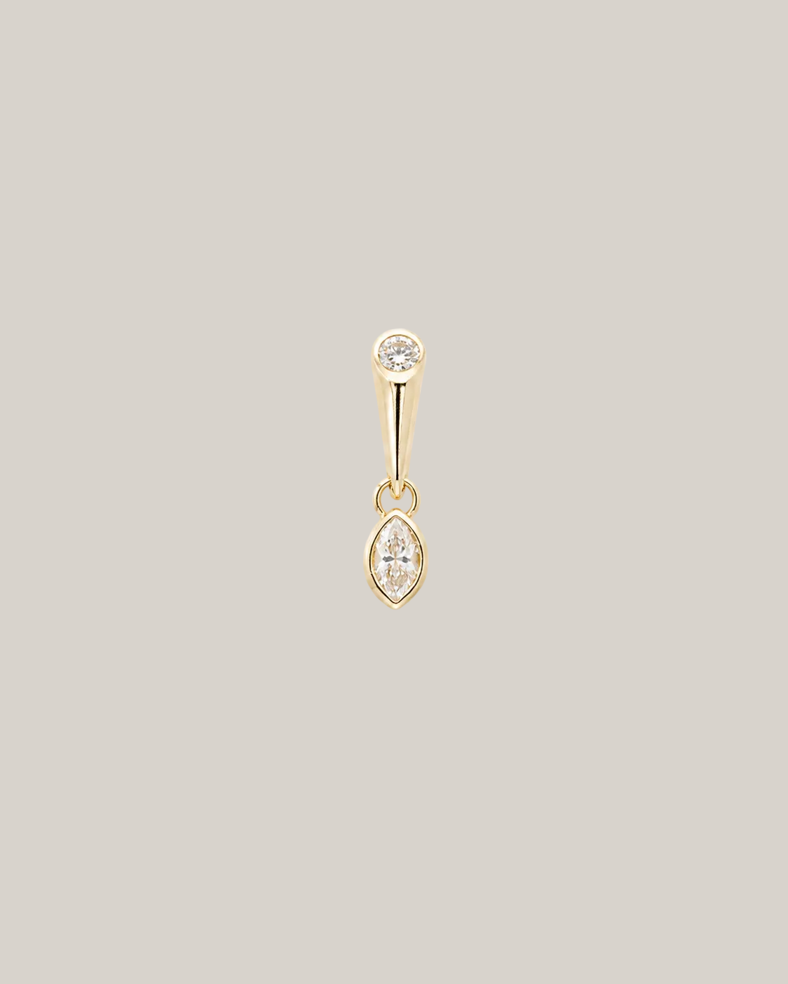 Cove Drop Earrings, Marquise Diamond